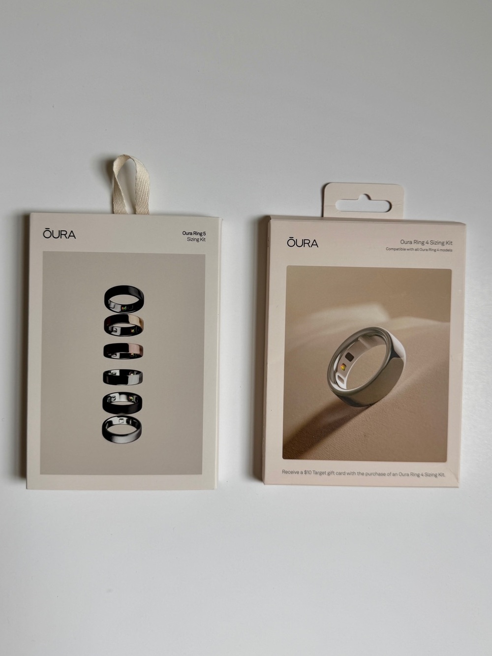 Complete OURA Ring 4 & 5 Sizing Kits with boxes